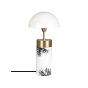 Lámpara de mesa estilo art decó AGARIC - hierro - Altura 4 cm - blanco, dorado y negro