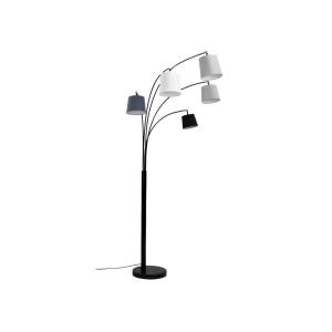 Lámpara de pie VARIETONE con 5 pantallas - Metal y tela - Alto 234cm