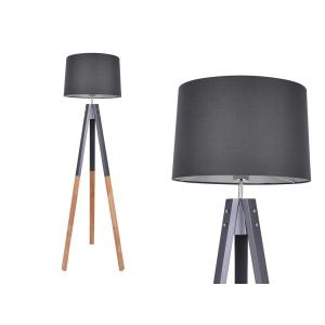 Lámpara de estilo escandinavo STAVENGER - Patas de madera - 149x50x50 cm - Antracita