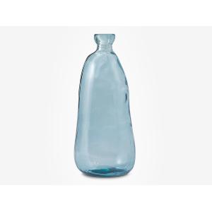 Jarrón damajuana de cristal reciclado PYRITE - Alt. 51 cm - Transparente azulado