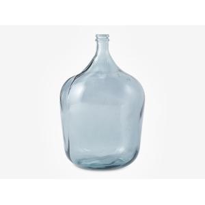 Jarrón damajuana de cristal reciclado 34L JERZY - Transparente azulado
