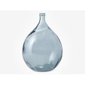 Jarrón damajuana de cristal reciclado 34L SILICE - Transparente azulado